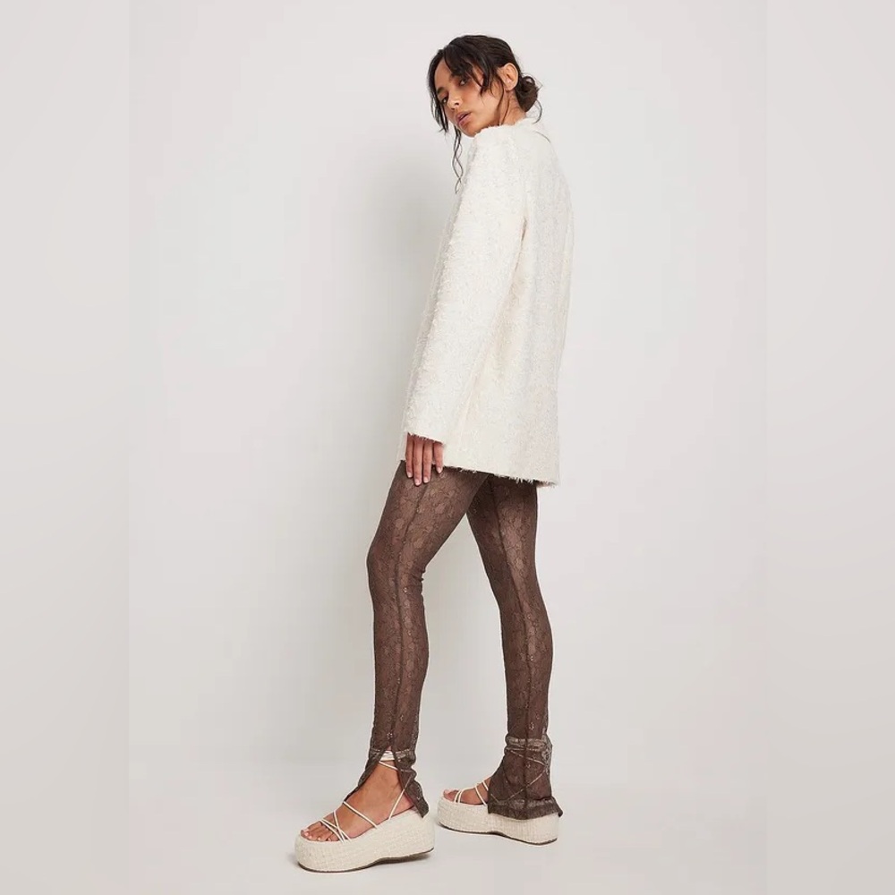 NA-KD Lace Slit Leggings XL